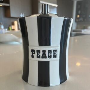 Jonathan Adler Vice Stripe Peace Canister
